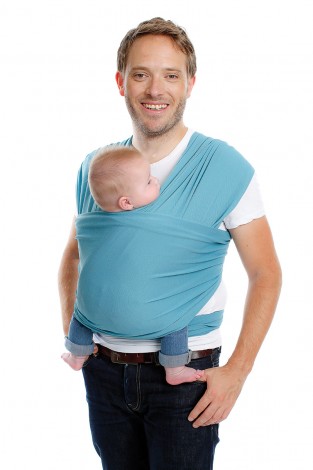 Imagine 2Sistem de purtare wrap elastic Tricot Slen Cool Aqua Sea