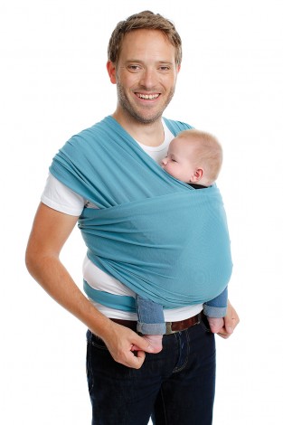 Imagine 3Sistem de purtare wrap elastic Tricot Slen Cool Aqua Sea