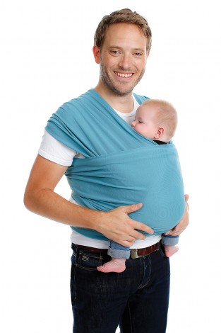 Imagine 4Sistem de purtare wrap elastic Tricot Slen Cool Aqua Sea