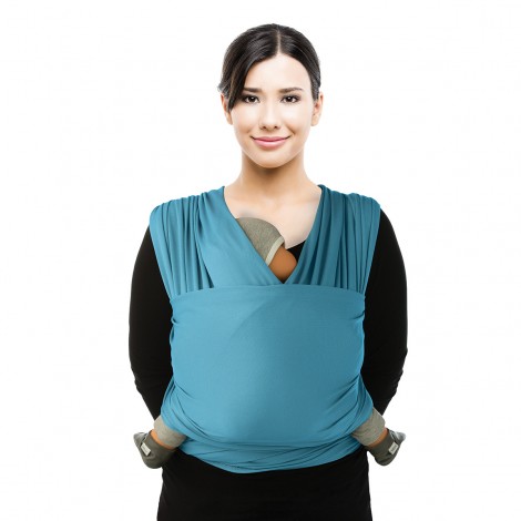 Imagine 1Sistem de purtare wrap elastic Tricot Slen Cool Aqua Sea