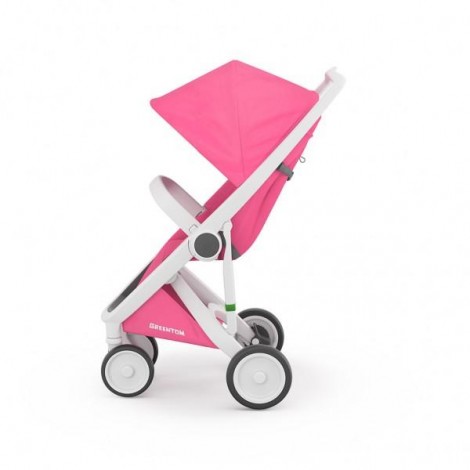 Imagine 2Carucior Greentom Classic Upp 100% Ecologic White Pink