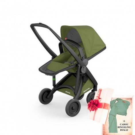 Imagine 1Carucior Greentom Reversible 100% Ecologic - Black Olive