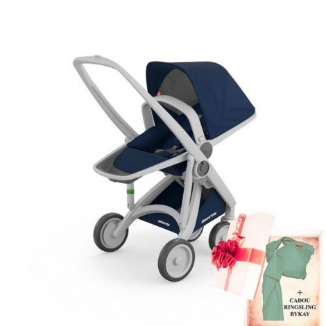 Imagine 1Carucior Greentom Reversible 100% Ecologic - Grey Blue