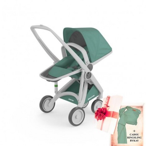 Imagine 1Carucior Greentom Reversible 100% Ecologic - Grey Sage