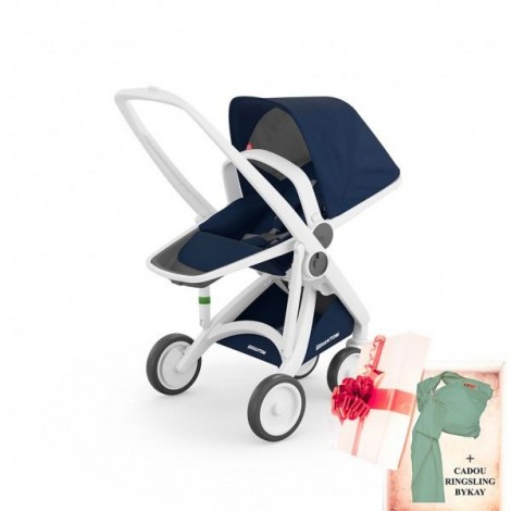 Imagine 1Carucior Greentom Reversible 100% Ecologic - White Blue