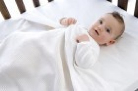 Imagine 2Cearsaf din bambus pentru pat bebelus ,135x77x19 cm,