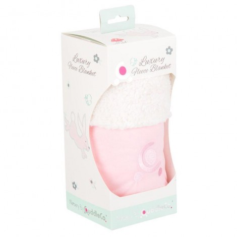 Imagine 2Paturica reversibila din tricot/fleece 90x70 cm Comfi Love Pink