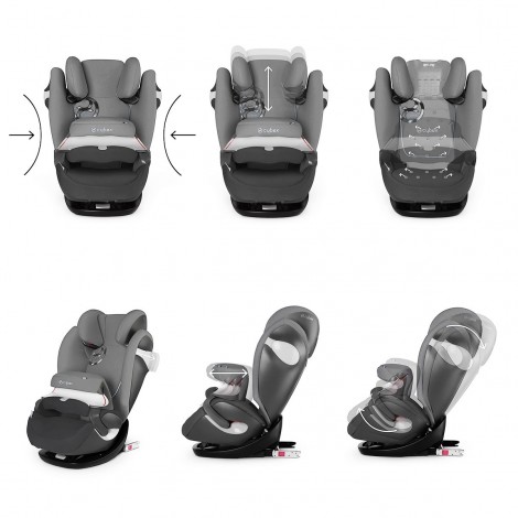 Imagine 5Scaun auto Pallas M-Fix Pepper Black Grey