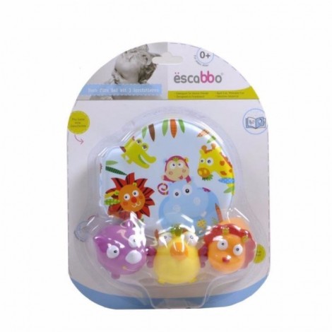 Imagine 4Set carticica si 3 jucarii de baie Safari