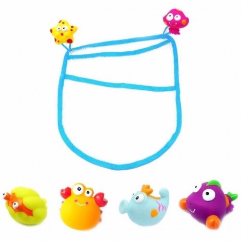 Imagine 1Set saculet cu 4 jucarii de baie Lumea Subacvatica