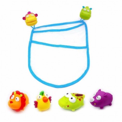 Imagine 1Set saculet cu 4 jucarii de baie Safari 