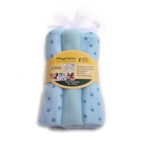 Imagine 1Muselina bumbac 30X30cm 6 buc Bleu