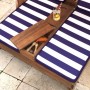 Imagine 3Sezlong Double Chaise Lounge Espresso & Navy