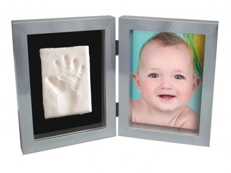 Imagine 1Kit Amprenta Bebelus 2D My First Print of Frame Rama Argintie