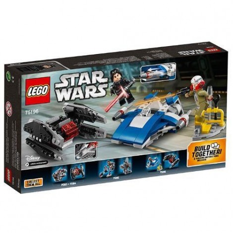 Imagine 3LEGO Star Wars A-Wing contra TIE Silencer Microfighters