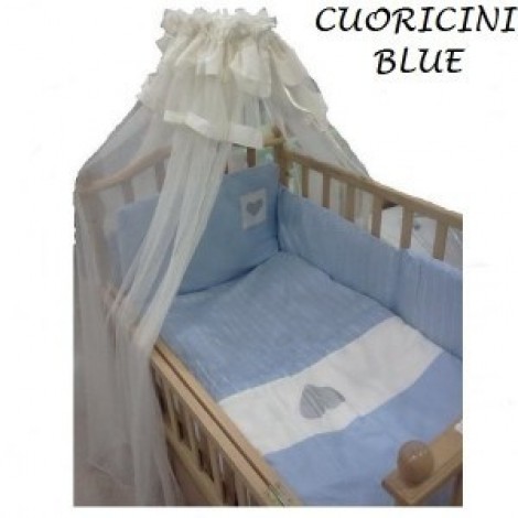 Imagine 1Set Lenjerie de Pat 2 Piese Cuoricini Blue