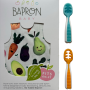 Imagine 1Pachet Pre-lingurite NumNum® GOOtensils™ Original Colors +BapronBaby® Market Fresh Produce