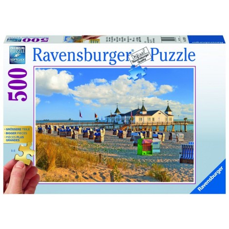 Imagine 1Puzzle sezlonguri pe plaja, 500 piese