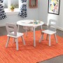 Imagine 1Set masuta si 2 scaune Grey & White