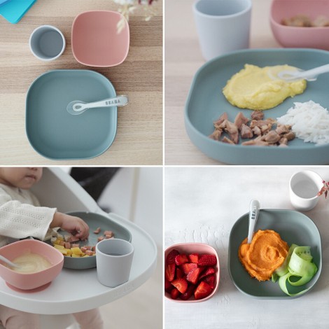 Imagine 3Set de masa silicon 4 piese Eucalyptus