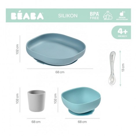 Imagine 3Set de masa silicon 4 piese Jungle