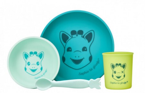 Imagine 1Vulli Set de masa silicon Girafa Sophie Fresh Touch