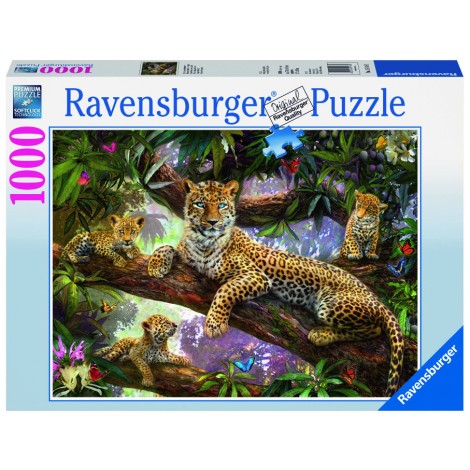 Imagine 1Puzzle Familie de leoparzi, 1000 piese