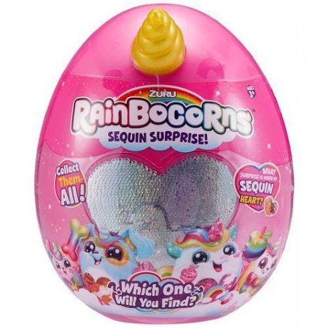 Imagine 1Jucarie de Plus Unicorn Curcubeu in Ou Surpriza Galben
